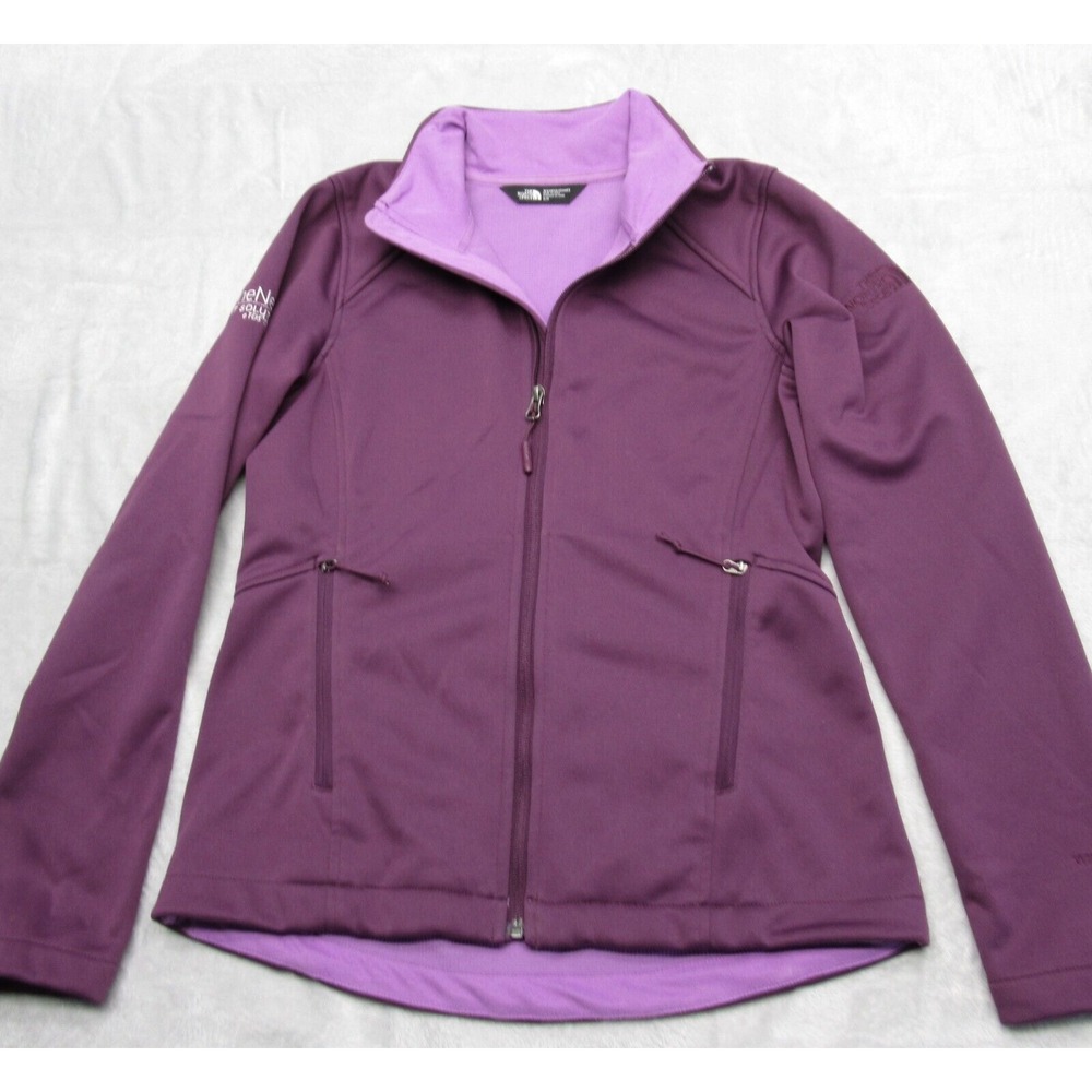 The North Face Windwall Jacket Women Small Purple Drawcord Hem Logo Full Zip